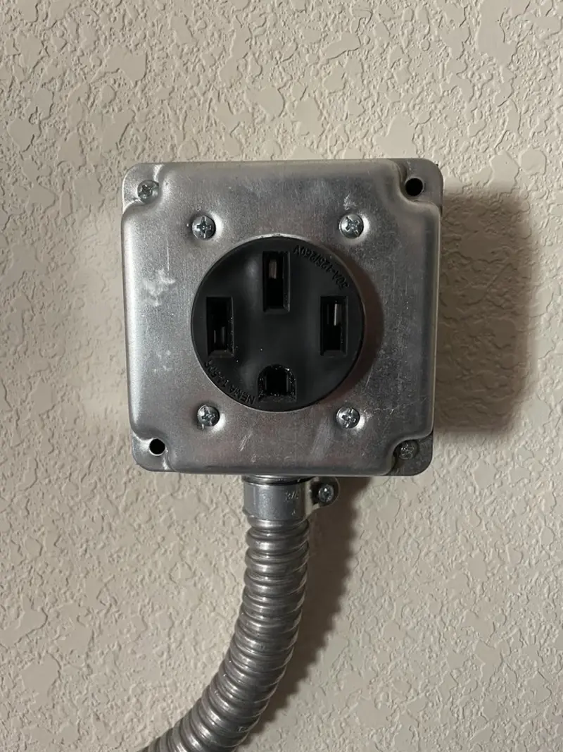 NEMA 14-50 outlet installed for Smart Home Electrical in Bondurant